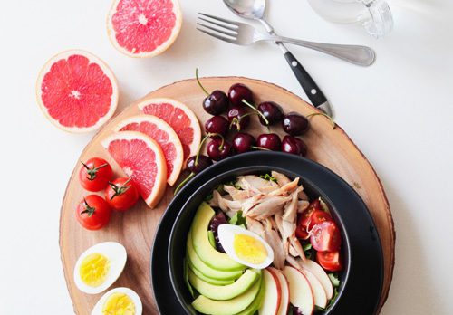 healthy bowl of fruits and vegetables
