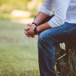 man sitting and thinking